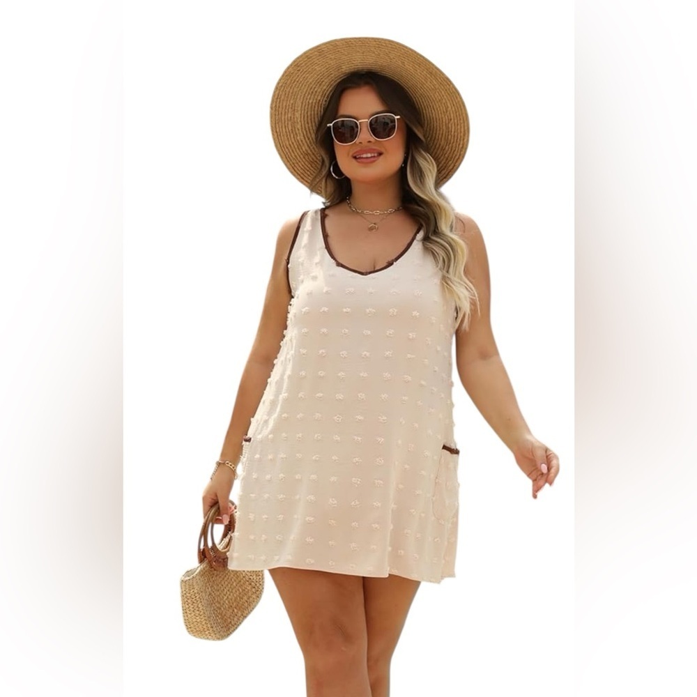 Womens Cream Swim Cover Up